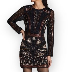 NWT ANTHROPOLOGIE LET ME BE BEADED MINI DRESS- SIZE S